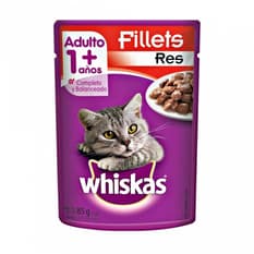 Alimento para gato adulto filetes de res Whiskas (85 g / 3 oz)
