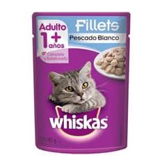 Comida para gatos adultos filletes de pescado blanco Whiskas (85 g / 2.99 oz)