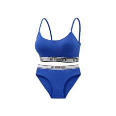 Conjunto de ropa interior femenina de 2 piezas color azul Alby