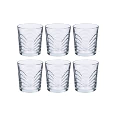 Juego de 6 vasos cristal agua Ibiza 260 ml Alessandro