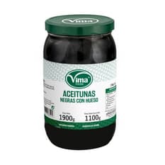 Aceitunas negras con hueso Vima Foods (1.9 Kg / 4.18 lb)