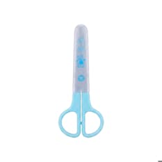Tijera escolar infantil de color azul con protector de seguridad Tiara