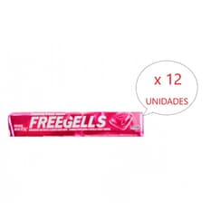 Caramelo duro sabor a fresa y mentol Freegells (12 x 27.9 g)