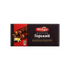 Tableta de chocolate amargo receta rusa Pobeda (80 g / 2.8 oz)
