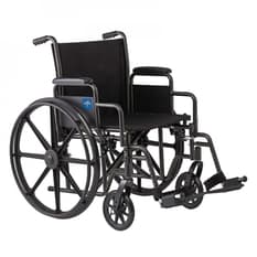 Silla de ruedas manual para adultos 18" con reposapiés abatible Medline