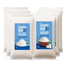 Combo dulce y salado Campo Vivo #4: Sal fina común + Azúcar blanca refinada