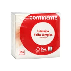 Servilletas blancas de una capa Continente (100 U)