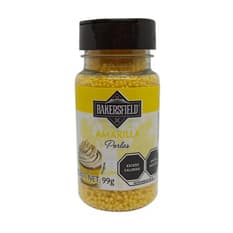 Perlas amarillas para decorar postres Bakersfield (99 g / 3.5 oz)