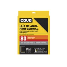 Lija de agua grano No. 80 Covo (20 U)