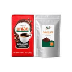 Café tostado y molido extra fuerte União + Chocolate en polvo ALLÁ