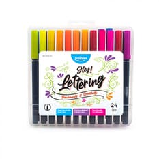 Juego de plumones marcadores Lettering de 24 colores Pointer