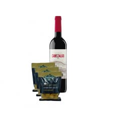 Vino tinto Rioja Crianza + Aceitunas verdes sin hueso