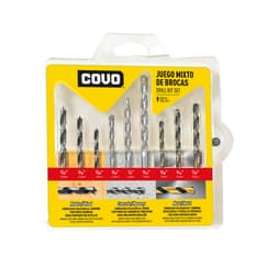 Set mixto de 9 de brocas - 3 barrenas por tipo - de para madera concreto metal Covo