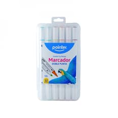 Juego de 12 marcadores doble punta Pointer