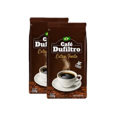 Café tostado y molido extra fuerte Dufiltro (2 x 250 g )