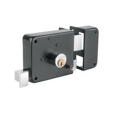 Cerradura de sobreponer derecha color negro mate Hermex CS-756D