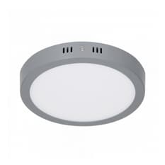Luminario redondo gris LED 18 W Volteck PLA-216L
