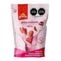 Avena en polvo sabor fresa Granvita (400 g / 14.1 oz)