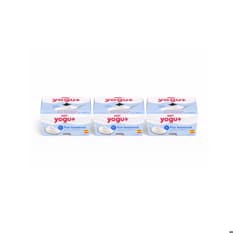 Yogurt pasteurizado sabor natural azucarado Yogu+ Feiraco (12 x 125 g / 4.41 oz)