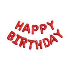 Cartel de Happy Birthday color rojo Ballon (16 pulgadas)