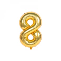 Globo dorado Número 8 Balloon (16 pulgadas)