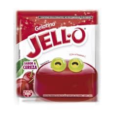 Gelatina sin azúcar fortificada con vitamina C sabor cereza Jell-O (25 g)