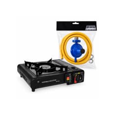 Estufa portátil de gas de una hornilla +   Kit regulador para estufa