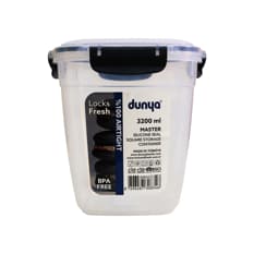 Fiambrera cuadrada de plástico de 3200 ml Dunya