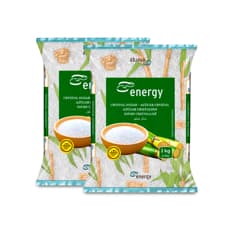 Azúcar blanca cristalina Energy (2 x 1 kg / 2.2 lb)