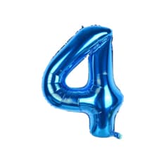 Globo azul número 4 Balloon (16 pulgadas)