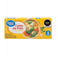 Caldo de pollo en cubos Great Value (8 x 11 g)