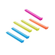 Set de 6 pinzas cierra bolsas jumbo 16.5 cm colores surtidos Alessandro