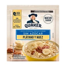 Avena integral sin azúcar sabor plátano y nuez Quaker (40 g / 1.41 oz)