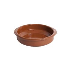 Cazuela de barro de 22 cm con asas