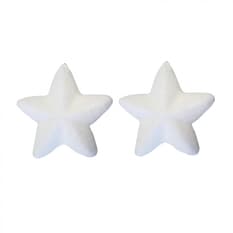 Estrellas blancas de poliéster de 12 cm (2 U)