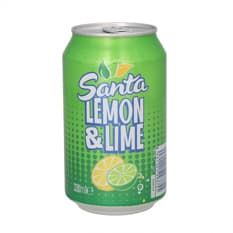 Refresco gaseado de limón y lima Santa (330 ml)