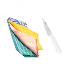 Combo para el hogar toalla microfibra + cuchillos 5"