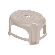 Banco Step de plástico color beige de 33 cm x 28 cm Casa y Menaje