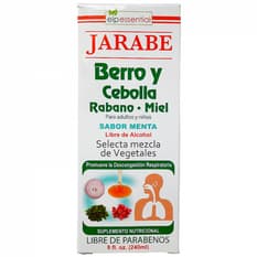 Jarabe de berro - cebolla - rábano y miel ELP Essential (240 ml / 8 oz)