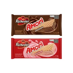 Sorbetos con relleno sabor fresa y chocolate Amori Richester
