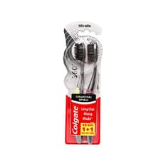 Cepillo de dientes con cerdas suaves de carbón 360° Spiral Colgate (2 U)