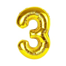Globo dorado Número 3 Balloon (32 pulgadas)