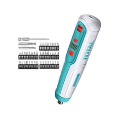 Destornillador inalámbrico de 4 V con juego de puntas de 43 piezas Total Tools TSDLI04062