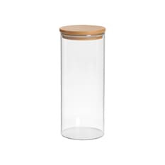 Envase - recipiente - de borosilicato redondo con tapa de bambú de 1700 ml Alessandro