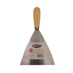Espátula profesional 5¨ de acero inoxidable con mango de madera Max Motor