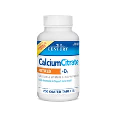Citrato de calcio + vitamina D3 Petites 21st Century (200 tabletas)