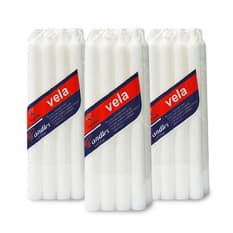 Velas blancas de cera Ifa Corp. (3 x 8 U)