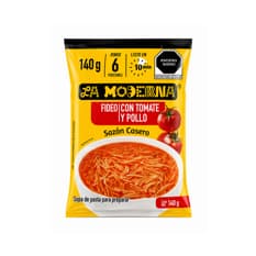 Sopa de pasta para preparar fideo con tomate y pollo La Moderna (140 g / 4.94 oz)