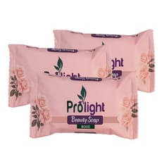 Jabón de belleza con fragancia a rosas Prolight (3 x 100 g / 3.52 oz)