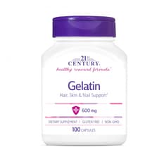 Gelatina 600 mg 21st Century (100 cápsulas)